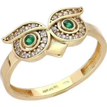 Prsten MOISS prsten ze žlutého zlata SOVA