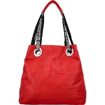 Kabelka Módní dámská koženková kabelka na rameno Žanet, červená