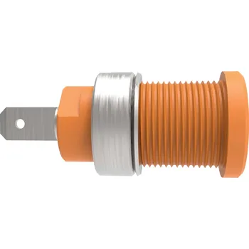 Elektrická zásuvka Schützinger DI SEB 6450 Ni / OR bezpečnostní vestavná zásuvka 4 mm Rovná oranžová 1 ks