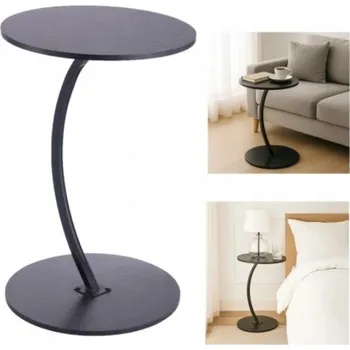 Konferenční stolek Konferenční stolek boční kulatý odkládací rohový 40x30x55 MDF kov loft