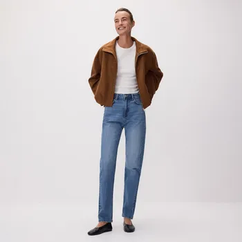 Dámské oblečení Reserved - Mom fit džíny s delší nohavicí - modrá - 832IU-50J - 832IU-50J-46