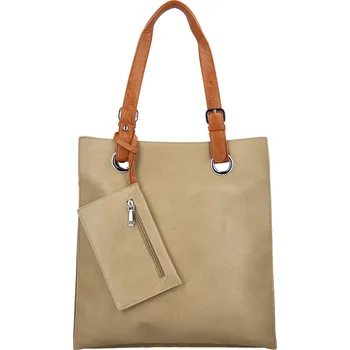 Kabelka Módní dámská koženková kabelka na rameno Paytona, béžová