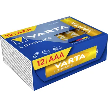Článková baterie Varta VARTA Longlife AAA Cube Pack12 mikrotužková baterie AAA alkalicko-manganová 1.5 V 12 ks