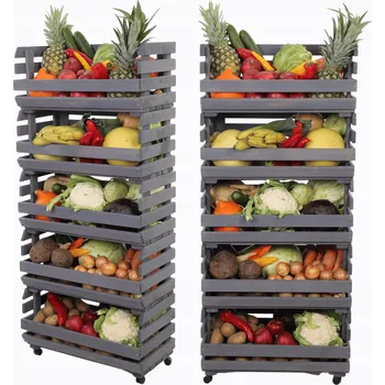 Dílenský regál Dřevěný skladový regál Wamar-Sosenka 132 x 57 x 30 cm, nosnost až 50 kg na polici