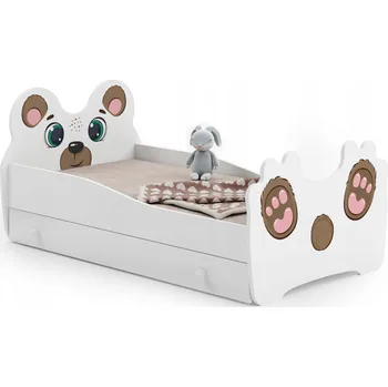 Dětská postel TEDDY BEAR 140x70 šuplík matrace