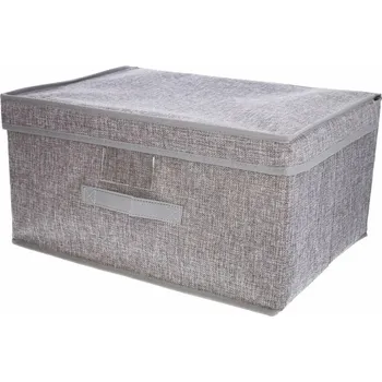 Úložný box Skládací úložný box s odklopným víkem 44 × 33 × 22 cm, L, šedá