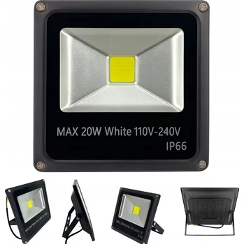 LED Reflektor 20W Stříbrný - Venkovní Zahradní Osvětlení IP66