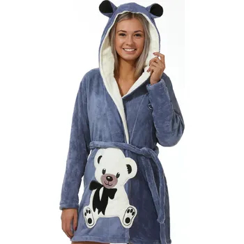 Dámský župan Dámský župan huňatý Méďa 1Z1057 modrá 158-164-13-14-let