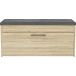 Botník s sedátkem TopEshop 100 x 49 x 35 cm dub sonoma