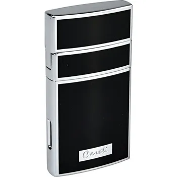 Zapalovač Tryskový zapalovač Caseti Troy Chrome-Black