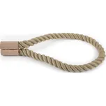 Dekorační ozdobná proplétaná šňůra na záclony a závěsy s magnetem NATURA, béžová 46 cm Mybesthome