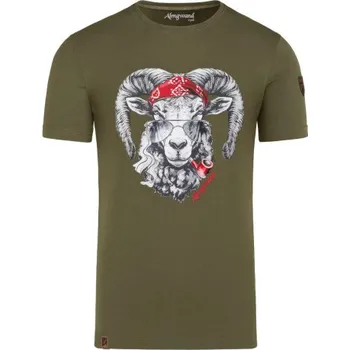 Pánská móda Pánské tričko Almgwand OGRISALM - khaki XXL