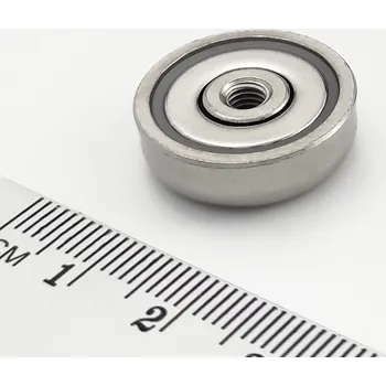 Dekorativní magnet Magnet v pouzdře se závitem přes celý magnet 20×7 mm