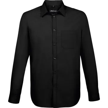 Pánská košile SOĽS Baltimore Fit Pánská košile s dlouhým rukávem SL02922 Černá 3XL