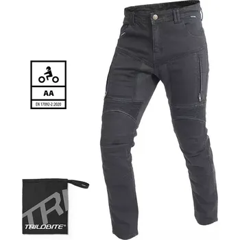 Pánské džíny na motocykl Trilobite 661 Parado skinny fit black level 2 - 40 / černá