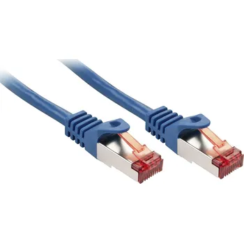 Datový kabel LINDY 47352 RJ45 síťové kabely, propojovací kabely CAT 6 S/FTP 1.00 m modrá 1 ks