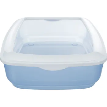 TRIXIE Kočičí WC MIO s okrajem, transparentní Barva: světle modrá