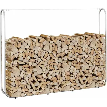 vidaXL Stojan na palivové dřevo 200x25x150 cm Pozinkovaná ocel [4100705]
