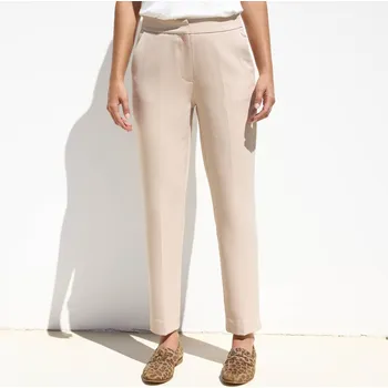 Dámská obuv Jednobarevné cigaretové kalhoty ke kotníkům písková 42