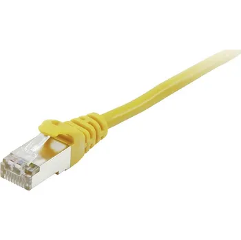 Datový kabel Equip 605560 RJ45 síťové kabely, propojovací kabely CAT 6 S/FTP 1.00 m žlutá pozlacené kontakty 1 ks