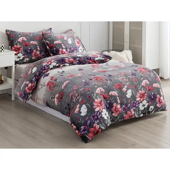Povlečení XPOSE® Mikroplyšové povlečení FLORA Exclusive 140x200 cm, 70x90 cm, Mikroplyš + Prodloužená možnost vrácení zboží do 50 dnů