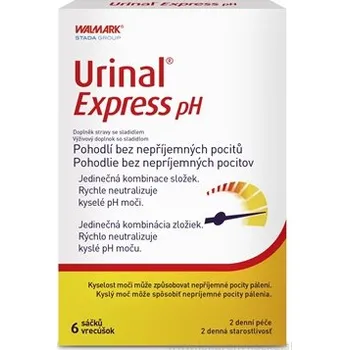 Doplněk stravy Walmark Urinal Express pH prášek ze sušené šťávy z kanadských brusinek s citranem draselným a sodným 6 kusů