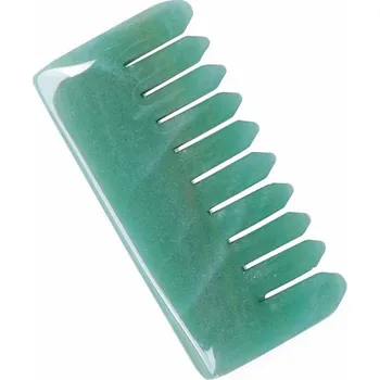 Masážní kámen Gua sha z avanturínu Hřeben cca 8 cm