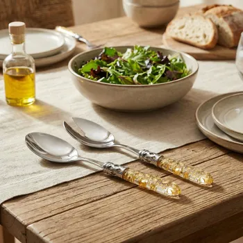 Příbor BUGATTI Aladdin Gold 2 ks - ocelové salátové lžíce