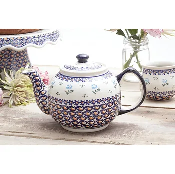 Konvice na čaj Konvička na kávu a čaj Bolesławiec keramika 1 l - dek. 892 (druhý druh)