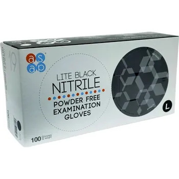 Pracovní rukavice Asap rukavice Nitril vel. L černé