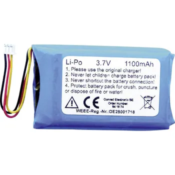 1Z10116 speciální akumulátor se zástrčkou Li-Pol 3.7 V 1100 mAh 1 ks