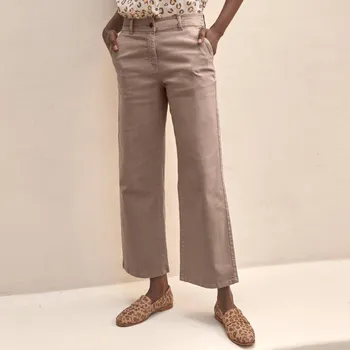 Dámská obuv Široké kalhoty ke kotníkům hnědošedá 50