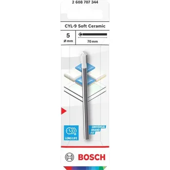 Vrták Bosch Vrták CYL-9 Soft Ceramic 5 × 70 mm Professional (2608707344)