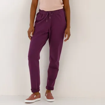 Pánské oblečení Moltonové jogging kalhoty s pružným pasem švestková 56