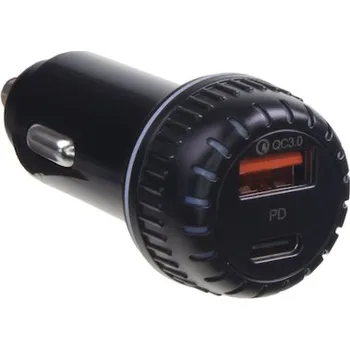 Auto elektroinstalace Autoadaptér USB, USB-C 12 - 24V PD, QC3.0, 34676