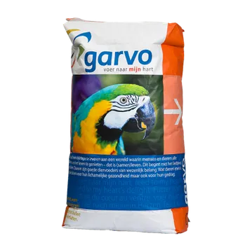 Krmivo pro ptáka Kompletní směs pro velké papoušky GARVO 15kg s vitamíny, minerály, sušeným ovocem