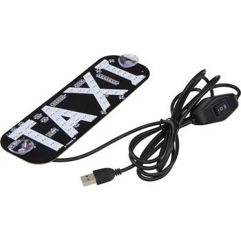 Přídavný světlomet LED banner s nápisem TAXI, zelený, červený, LED-TAXI2