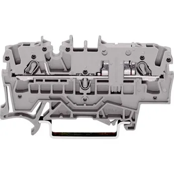 WAGO 2002-1601 průchodková svorka 5.20 mm pružinová svorka osazení: L šedá 1 ks