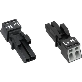 Elektrická zásuvka WAGO 890-202 síťový konektor WINSTA MINI zásuvka, rovná Počet kontaktů: 2 16 A černá 1 ks