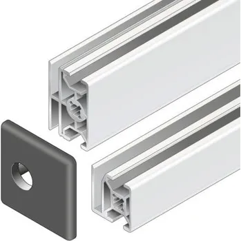 Nábytkové kování Čtvercová krytka Krytka barva Černá, pasuje do profilu: 30 x 30