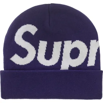 Čepice Supreme Big Logo Beanie (FW25) Purple Velikost: ONE SIZE