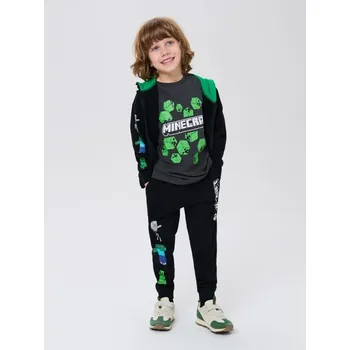 Chlapecká mikina Sinsay - Tepláky Minecraft - černá - 166HG-99X - 166HG-99X-134