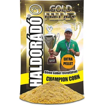 Návnadová surovina Haldorádó Vnadící směs Gold Feeder 1 kg Champion Corn Extra Pellet