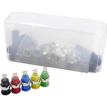 Krokosvorka Schnepp 354 000056 bezpečnostní laboratorní zásuvka černá, červená, modrá, šedá, žlutá 24 ks