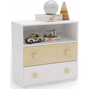 Komoda Komoda Kobi 80 x 40 x 82 cm bílá, javor