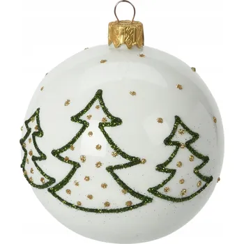 Vánoční dekorace Ozdobená vánoční Vánoční Koule na stromeček 8 cm 1 ks