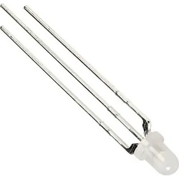 Polovodič LED 3 pinová průchozí otvor 2 LED barva Zelená, červená 617 nm 40 mcd 60° Kingbright 3 mm (T-1)