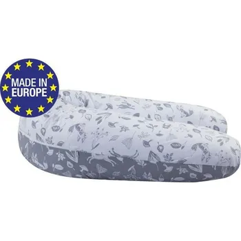 Kojící polštář Bomimi Kojící polštář Ados 150 x 30 cm Lesní zvířátka/šedá