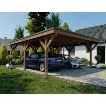 Přístřešek na auto Přístřešek na 2 auta 580x542 BSH