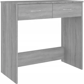 Psací stůl Moderní psací stůl 80 x 40 x 75 cm, šedý dub sonoma, 2 zásuvky